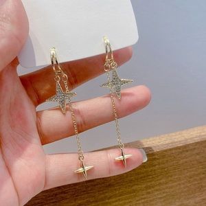 Gold color fashion earrings